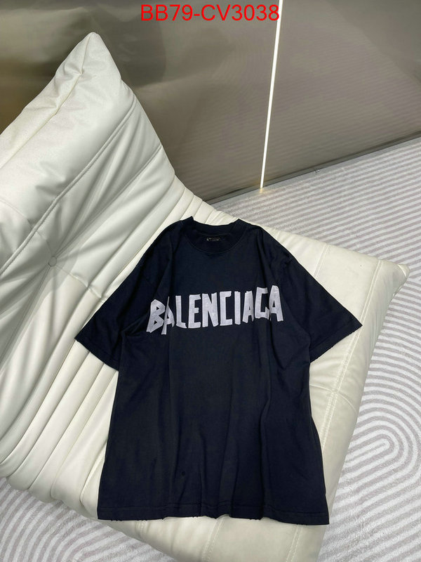 Clothing-Balenciaga top designer replica ID: CV3038 $: 79USD