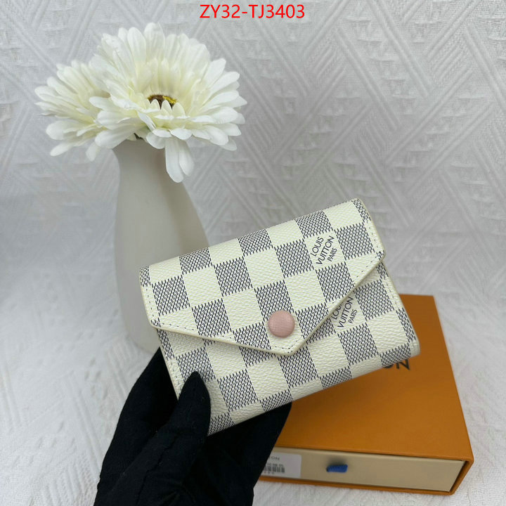 LV Bags(4A)-Wallet replica 1:1 ID: TJ3403 $: 32USD,