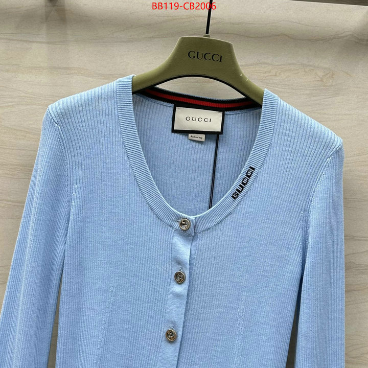 Clothing-Gucci luxury fashion replica designers ID: CB2006 $: 119USD