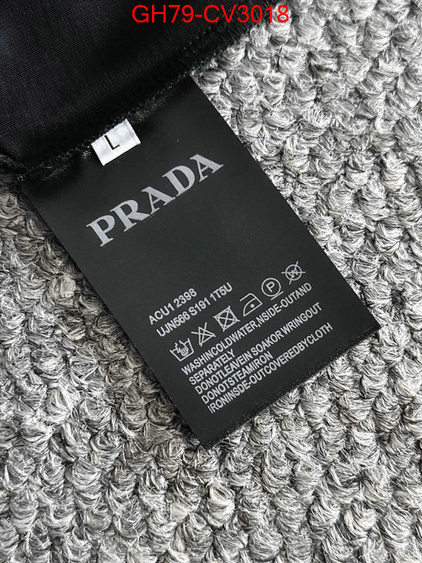 Clothing-Prada wholesale imitation designer replicas ID: CV3018 $: 79USD