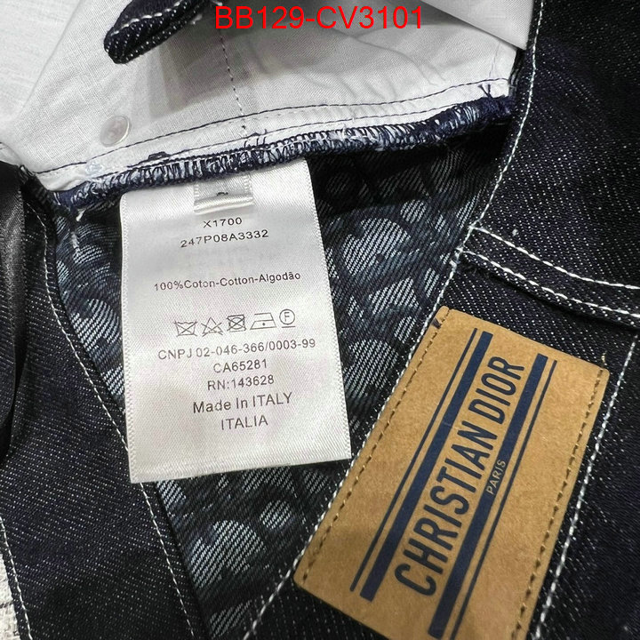 Clothing-Dior top quality fake ID: CV3101 $: 129USD