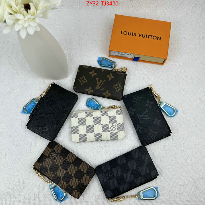 LV Bags(4A)-Wallet shop designer ID: TJ3420 $: 32USD,