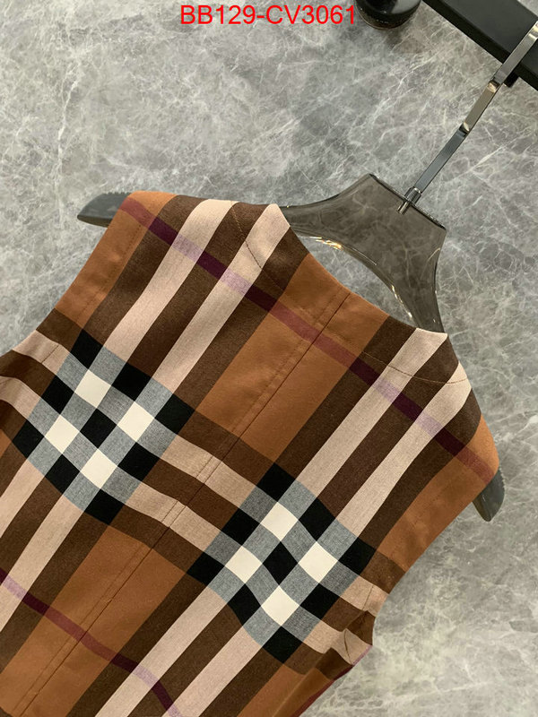 Clothing-Burberry the top ultimate knockoff ID: CV3061 $: 129USD