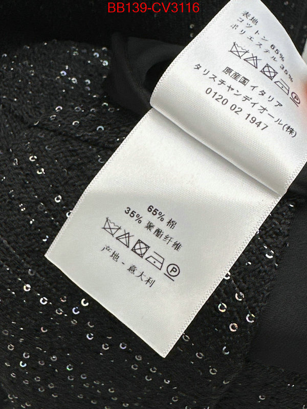 Clothing-Dior where to buy ID: CV3116 $: 139USD