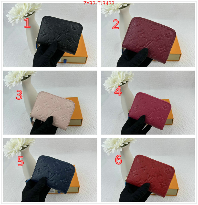 LV Bags(4A)-Wallet how to find designer replica ID: TJ3422 $: 32USD,