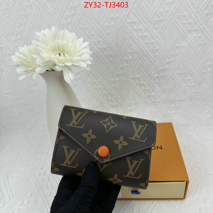 LV Bags(4A)-Wallet replica 1:1 ID: TJ3403 $: 32USD,