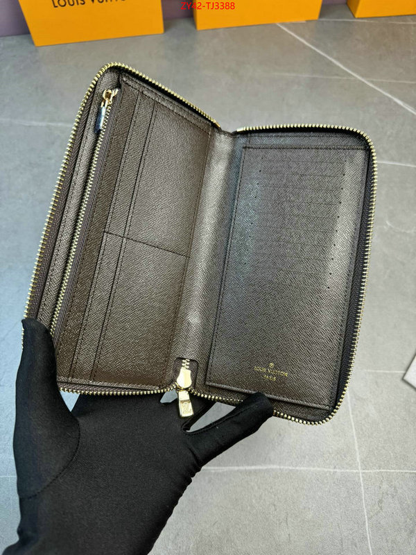 LV Bags(4A)-Wallet outlet sale store ID: TJ3388 $: 42USD,