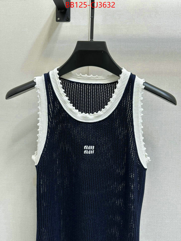 Clothing-MIU MIU wholesale 2024 replica ID: CJ3632 $: 125USD