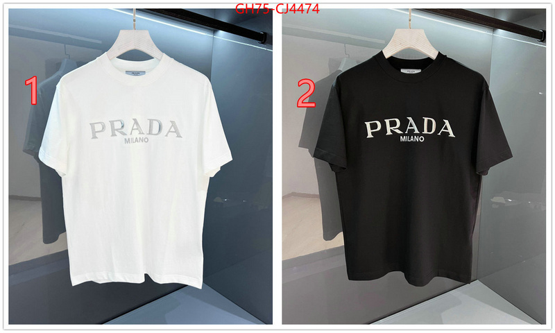 Clothing-Prada 2024 perfect replica designer ID: CJ4474 $: 75USD