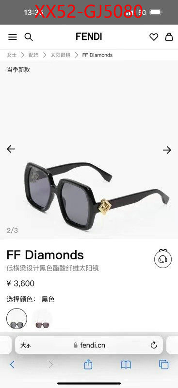 Glasses-Fendi top quality ID: GJ5080 $: 52USD