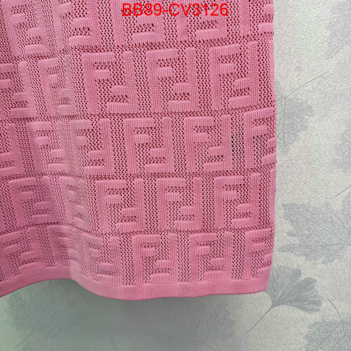 Clothing-Fendi wholesale replica shop ID: CV3126 $: 89USD