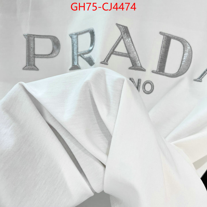 Clothing-Prada 2024 perfect replica designer ID: CJ4474 $: 75USD