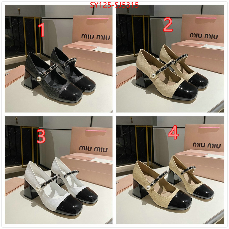 Women Shoes-Miu Miu luxury fake ID: SJ5315 $: 125USD