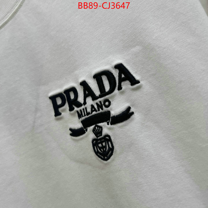 Clothing-Prada 1:1 replica wholesale ID: CJ3647 $: 89USD