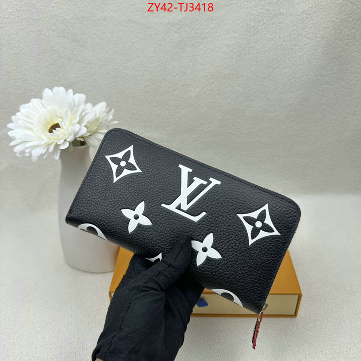 LV Bags(4A)-Wallet where quality designer replica ID: TJ3418 $: 42USD,