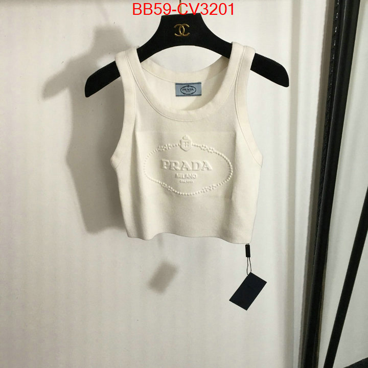 Clothing-Prada shop cheap high quality 1:1 replica ID: CV3201 $: 59USD