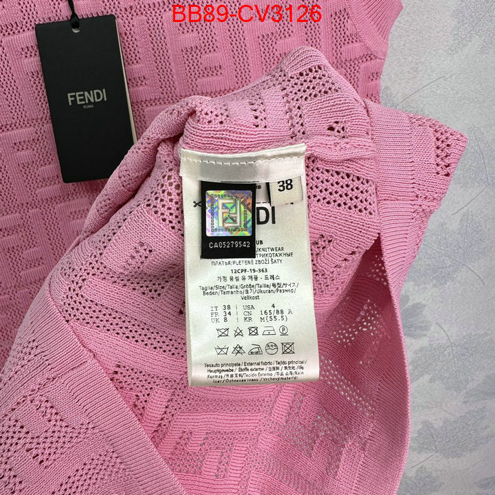 Clothing-Fendi wholesale replica shop ID: CV3126 $: 89USD