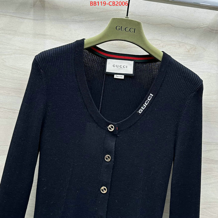 Clothing-Gucci luxury fashion replica designers ID: CB2006 $: 119USD