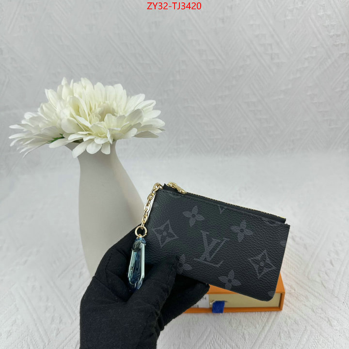 LV Bags(4A)-Wallet shop designer ID: TJ3420 $: 32USD,