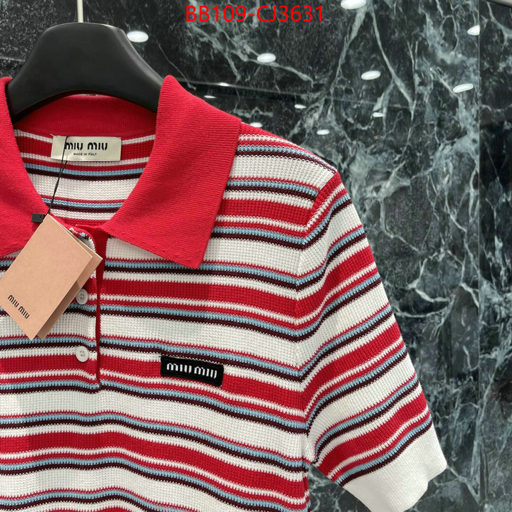 Clothing-MIU MIU top fake designer ID: CJ3631 $: 109USD