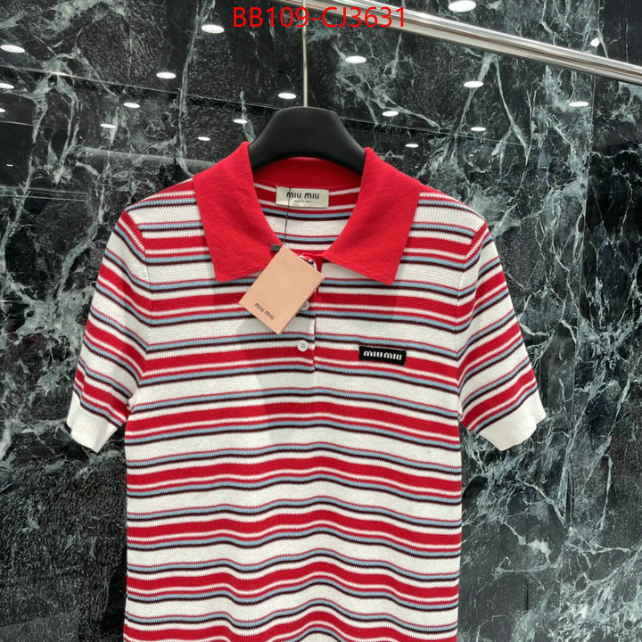Clothing-MIU MIU top fake designer ID: CJ3631 $: 109USD