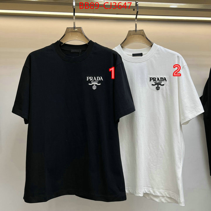 Clothing-Prada 1:1 replica wholesale ID: CJ3647 $: 89USD