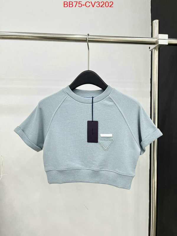 Clothing-Prada highest quality replica ID: CV3202 $: 75USD