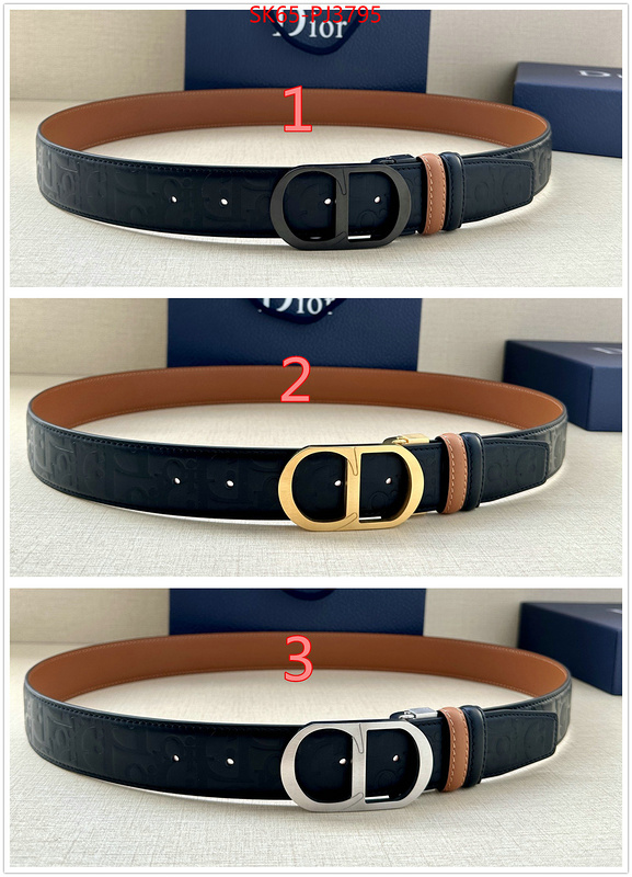 Belts-Dior top fake designer ID: PJ3795 $: 65USD