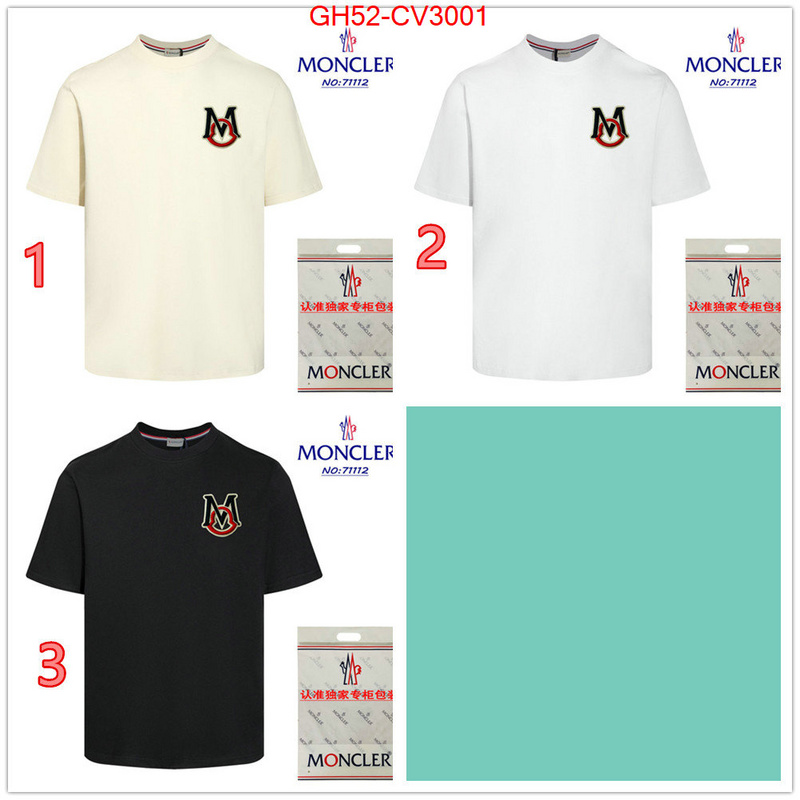 Clothing-Moncler the best quality replica ID: CV3001 $: 52USD