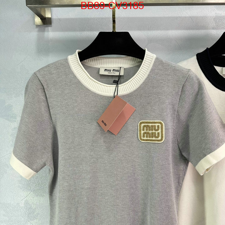 Clothing-MIU MIU knockoff highest quality ID: CV3185 $: 89USD