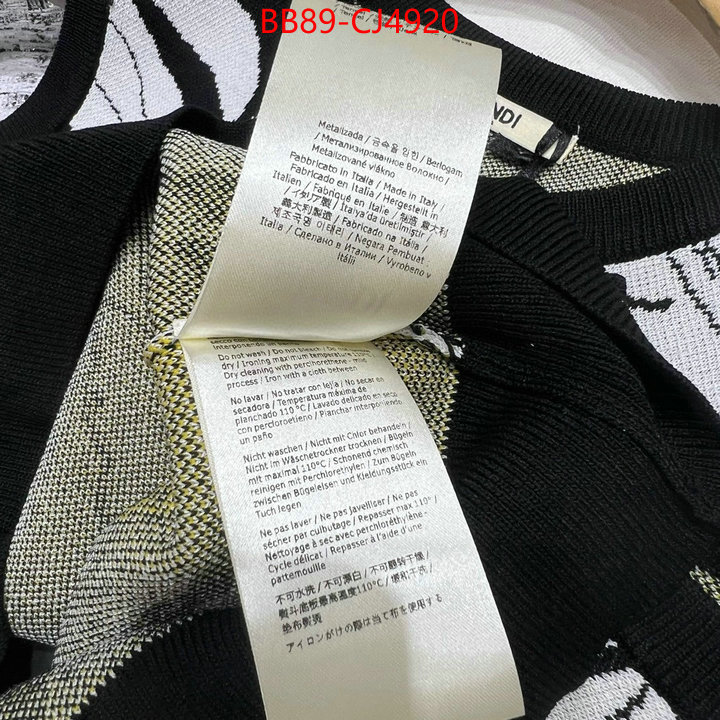 Clothing-Fendi 2024 replica wholesale cheap sales online ID: CJ4920 $: 89USD