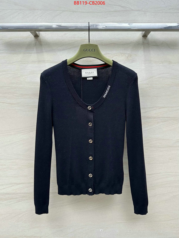 Clothing-Gucci luxury fashion replica designers ID: CB2006 $: 119USD