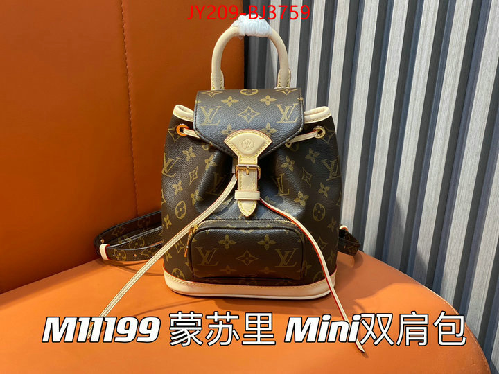 LV Bags(TOP)-Backpack- perfect quality designer replica ID: BJ3759 $: 209USD,