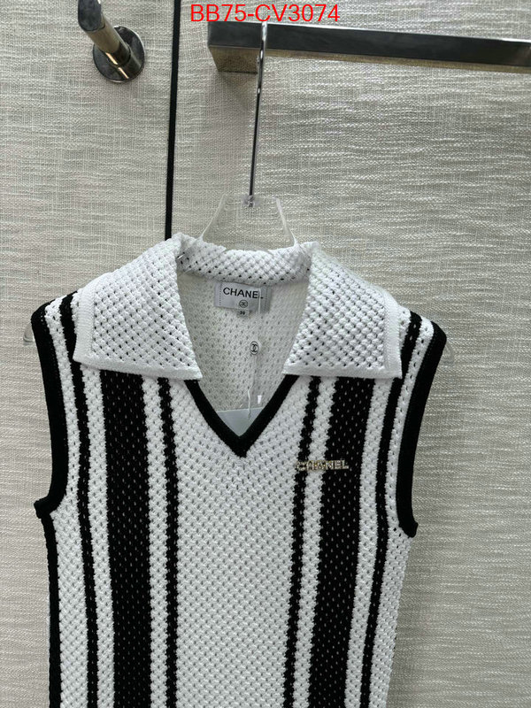 Clothing-Chanel where to buy high quality ID: CV3074 $: 75USD