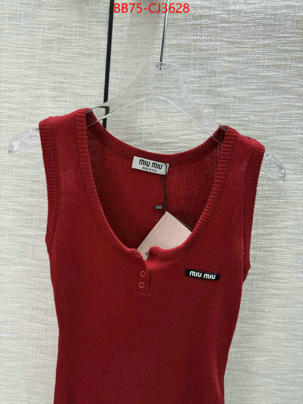 Clothing-MIU MIU buy aaaaa cheap ID: CJ3628 $: 75USD