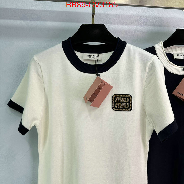 Clothing-MIU MIU knockoff highest quality ID: CV3185 $: 89USD