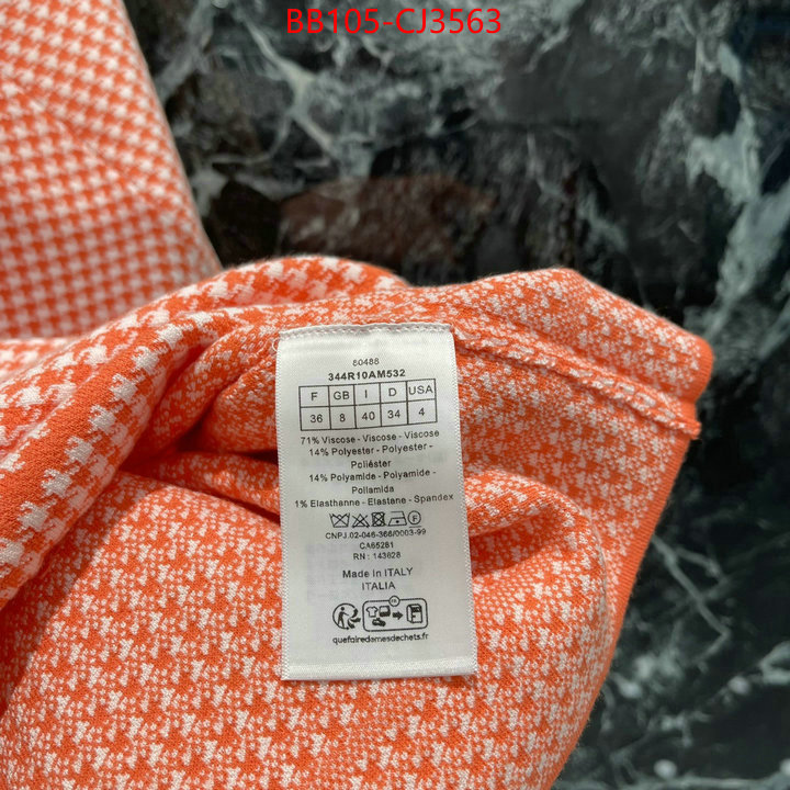 Clothing-Dior replicas buy special ID: CJ3563 $: 105USD