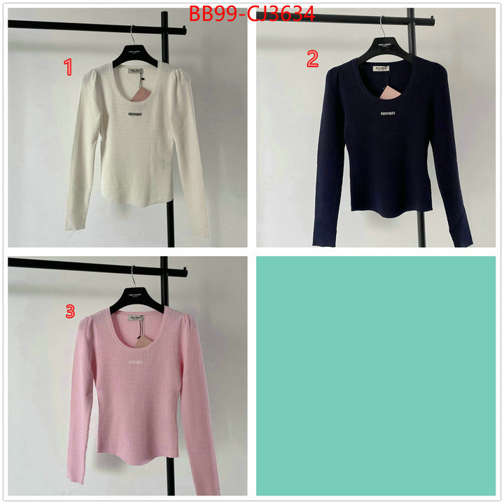 Clothing-MIU MIU high ID: CJ3634 $: 99USD