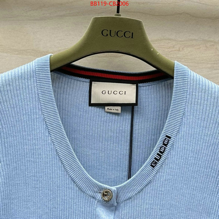 Clothing-Gucci luxury fashion replica designers ID: CB2006 $: 119USD