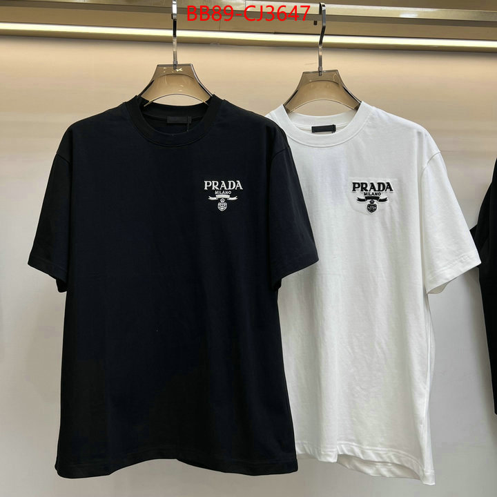 Clothing-Prada 1:1 replica wholesale ID: CJ3647 $: 89USD