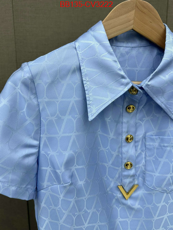 Clothing-Valentino how to buy replica shop ID: CV3222 $: 135USD