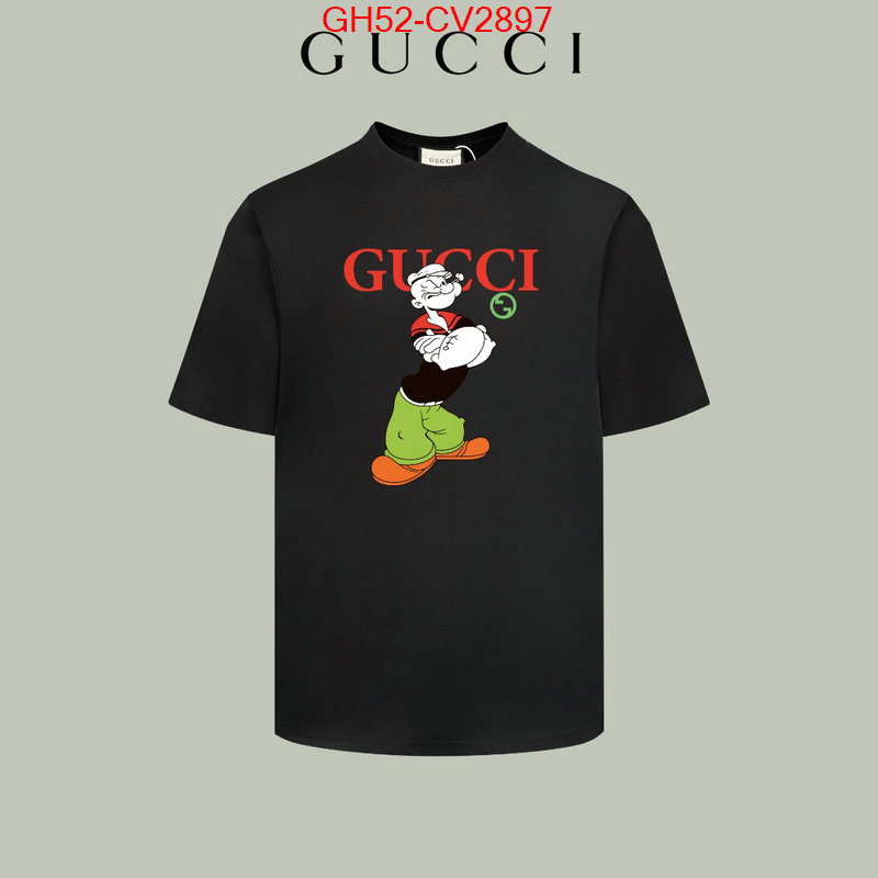 Clothing-Gucci top 1:1 replica ID: CV2897 $: 52USD