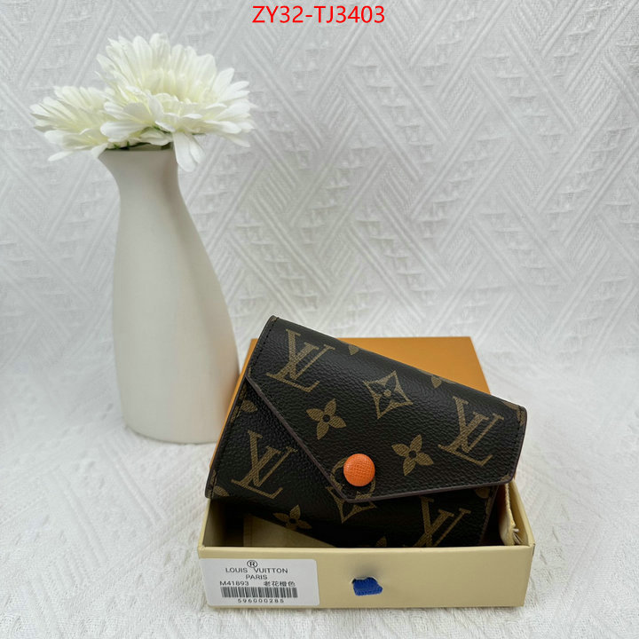 LV Bags(4A)-Wallet replica 1:1 ID: TJ3403 $: 32USD,