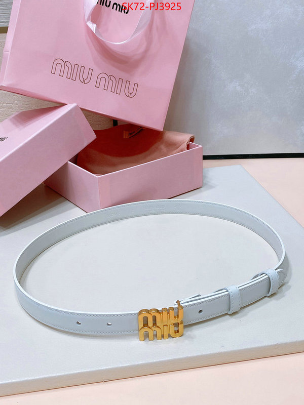 Belts-MIU MIU cheap wholesale ID: PJ3925 $: 72USD