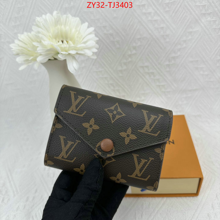 LV Bags(4A)-Wallet replica 1:1 ID: TJ3403 $: 32USD,