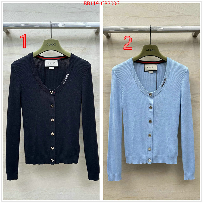 Clothing-Gucci luxury fashion replica designers ID: CB2006 $: 119USD