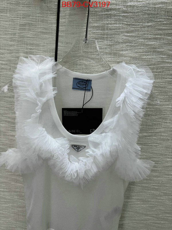 Clothing-Prada best wholesale replica ID: CV3197 $: 79USD