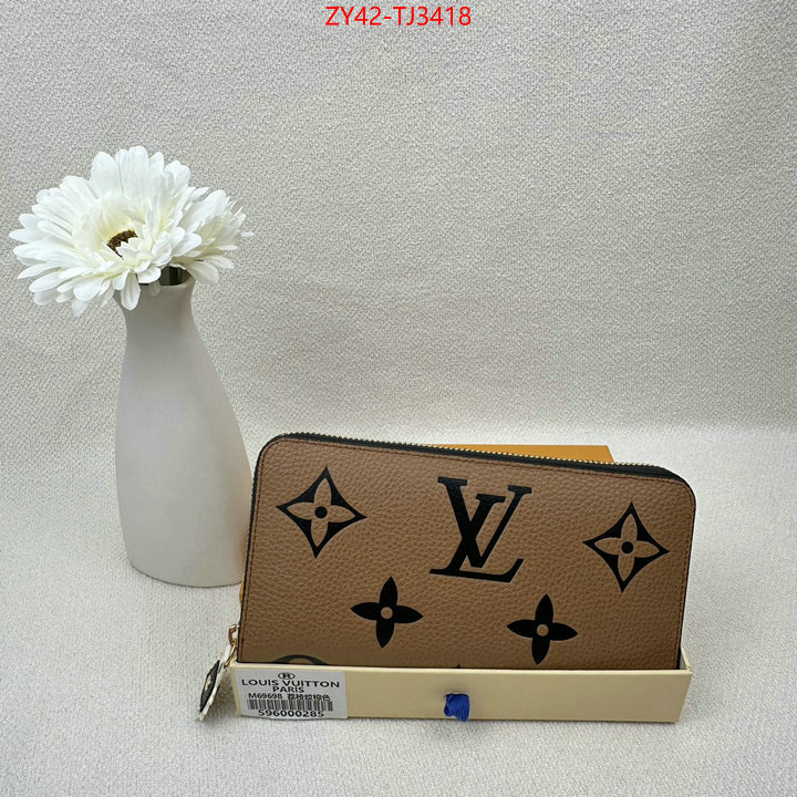 LV Bags(4A)-Wallet where quality designer replica ID: TJ3418 $: 42USD,