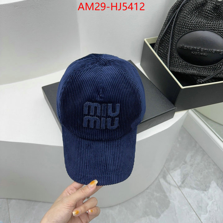 Cap(Hat)-Miu Miu 1:1 replica wholesale ID: HJ5412 $: 29USD