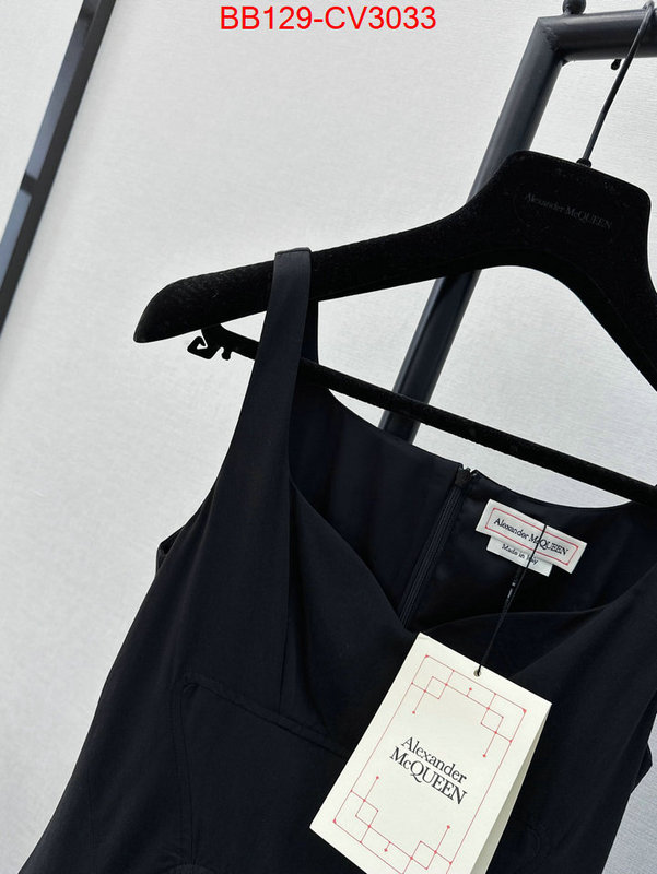 Clothing-Alexander Mcqueen where to buy fakes ID: CV3033 $: 129USD